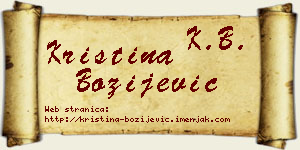 Kristina Božijević vizit kartica